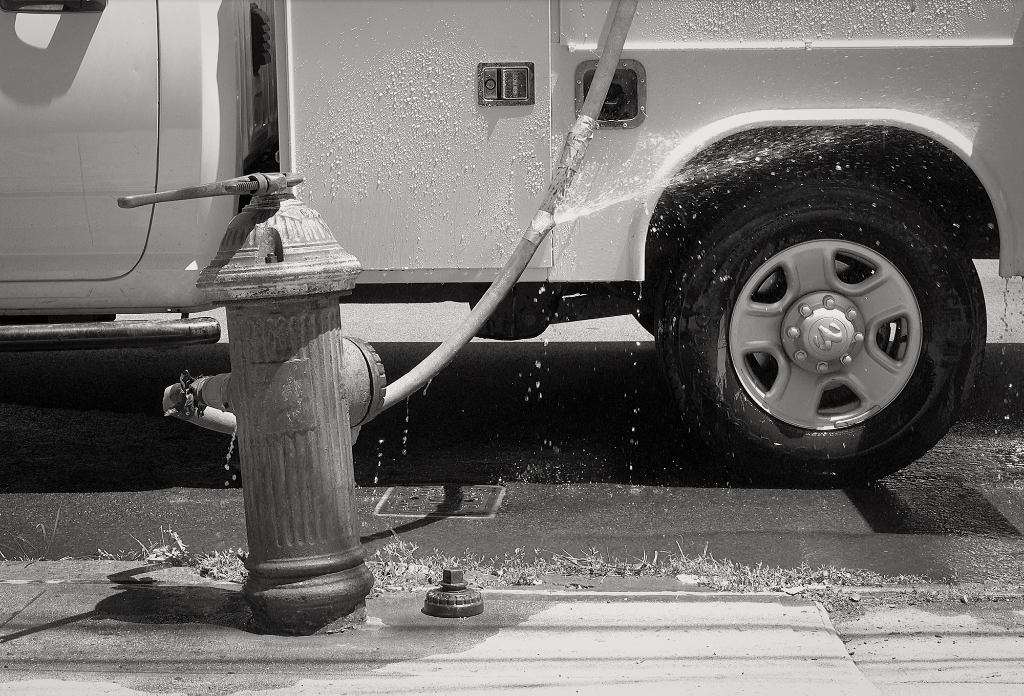 Christoph Radke, New York City, wasting water, 2022